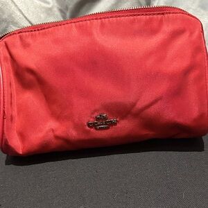 Coach Red Cosmetic Pouch
